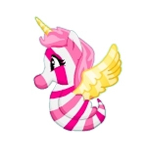 Pink Stripe Unicorn Seapony